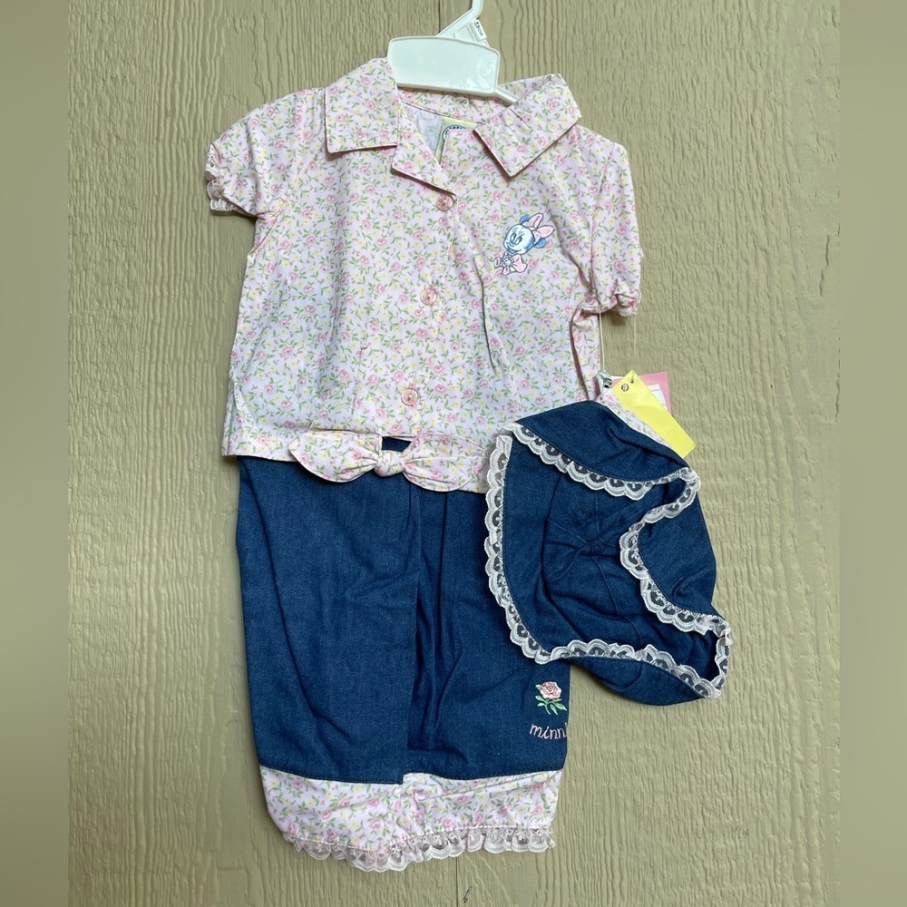 Y2k deadstock Disney Minnie Mouse 3 piece set Sizes 12m, 18m & 24m available